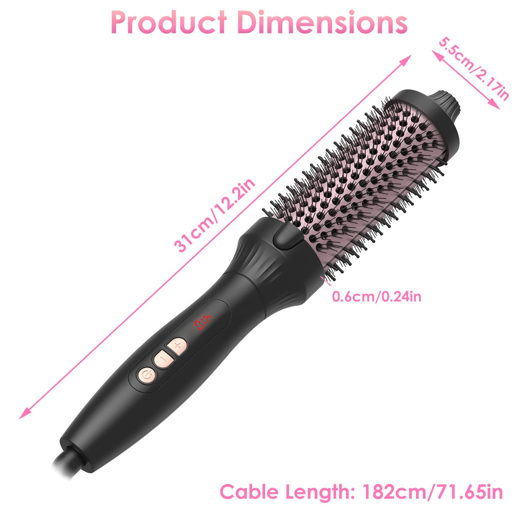 LUMERA 3-in-1 Thermal Styling Brush – Curl, Straighten & Volumize with 10 Heat Levels